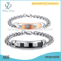 Romantische Metall Chunky Diamond seine und ihre Armband, Beziehung Armbänder für ihn und sie